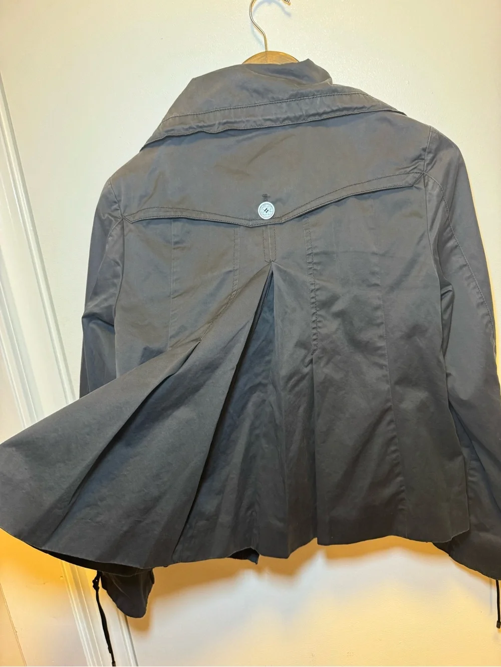 Women’s Cole Haan Dark Brown Purple Hooded Water Resistant Utility Jacket